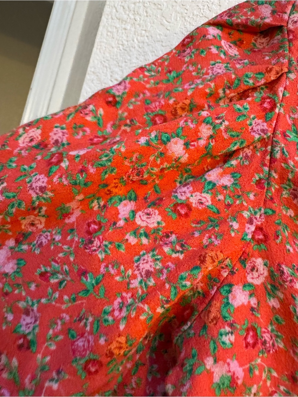 AFRM Savvy Coral Floral Cutout Maxi Dress with Slit Down the Middle - Picture 8 of 14